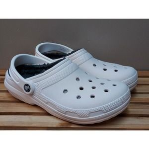 CROCS Unisex | White | Lined Clog Sandals Size M7 W9